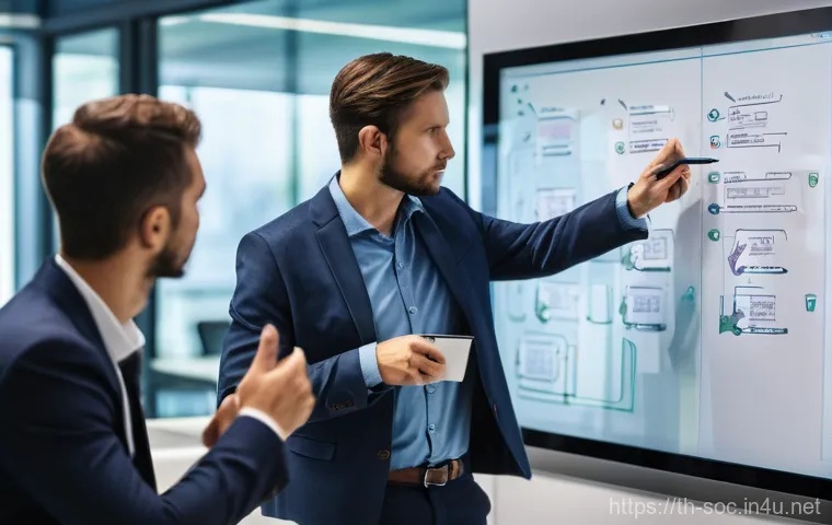 보안관제센터 일상업무 사례 - **Prompt:** An abstract, futuristic representation of artificial intelligence actively scanning and ...