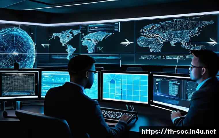 보안관제센터에서의 멘토링과 코칭 - **Prompt: Elite Cyber Defenders in a High-Tech Command Center.**
    Imagine a diverse team of cyber...