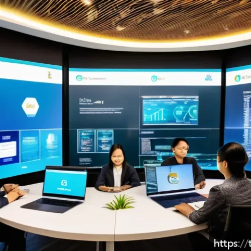 Home 30 보안관제센터 자격증 비교 CISSP CISM CEH 등 - A professional office scene in Bangkok featuring a diverse group of Thai cybersecurity specialists c...